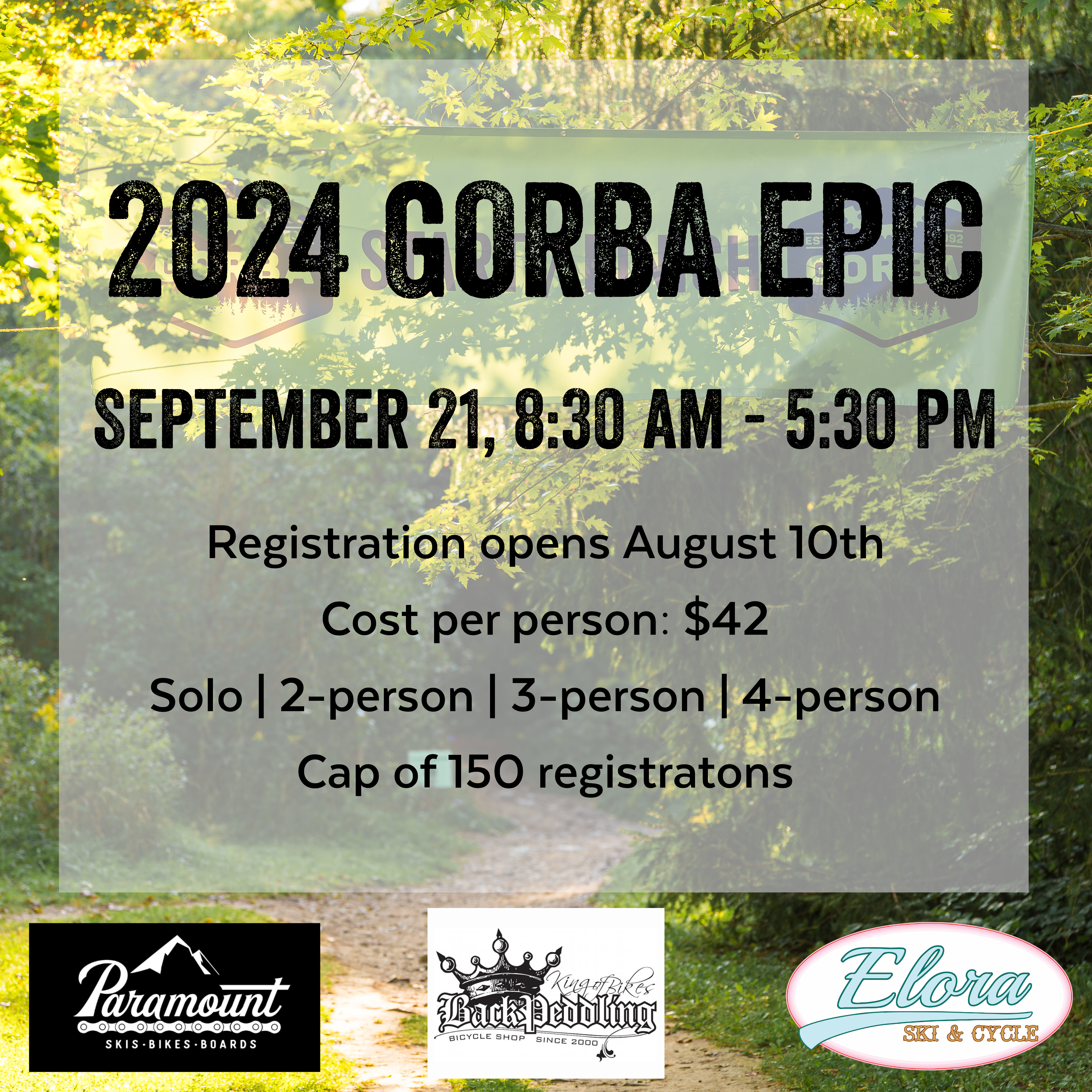 2024 GORBA Epic – Registration is fast approaching!